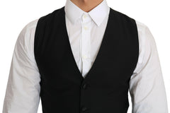 Dolce & Gabbana Black Wool Dress Waistcoat -  Vests for Men Suits -  Dolce & Gabbana.