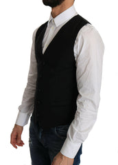 Dolce & Gabbana Black Wool Dress Waistcoat -  Vests for Men Suits -  Dolce & Gabbana.