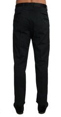 Dolce & Gabbana Black Cotton Brocade Formal Trousers Pants -   -  Dolce & Gabbana.