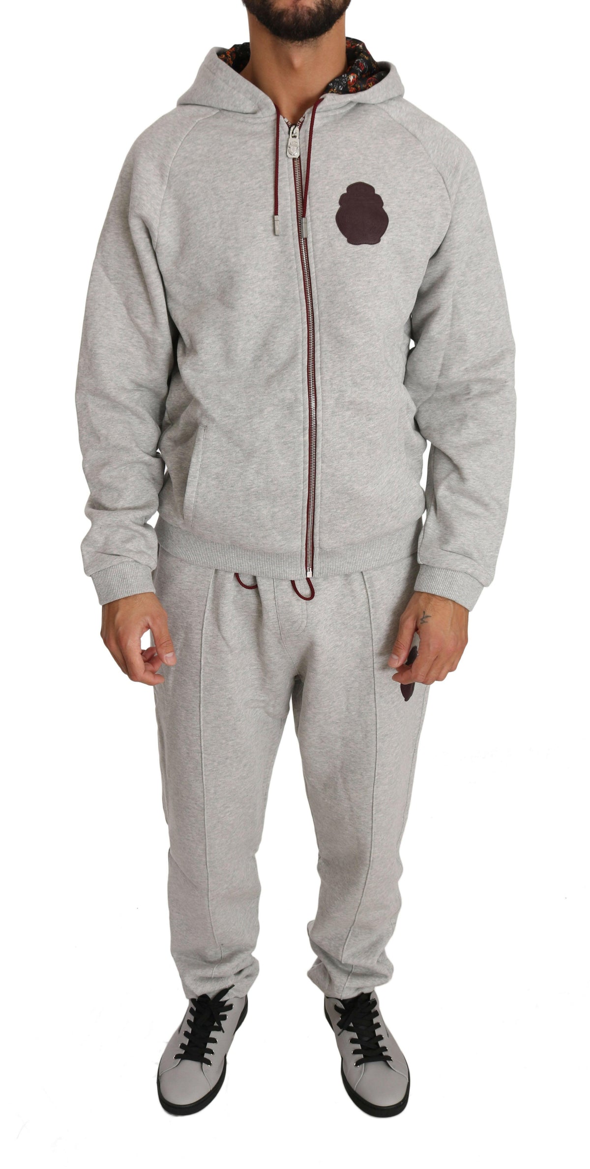 Billionaire Italian Couture Gray Cotton Sweater Pants Tracksuit -   -  Billionaire Italian Couture.