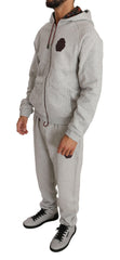 Billionaire Italian Couture Gray Cotton Sweater Pants Tracksuit -   -  Billionaire Italian Couture.
