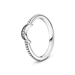 Ladies' Ring Pandora CRESCENT MOON BEADED - RING - SIZE 48 -  Jewellery, Women -  Pandora.