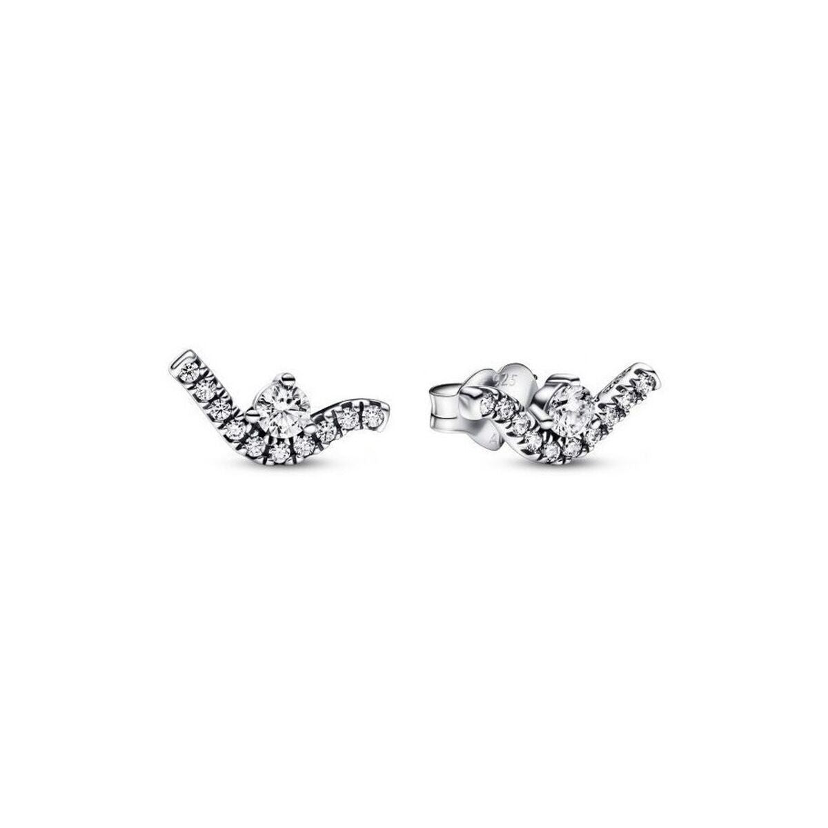 Ladies' Earrings Pandora SPARKLING WAVE Sterling silver 925 -  Jewellery, Women -  Pandora.
