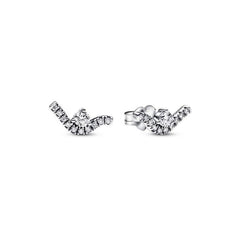 Ladies' Earrings Pandora SPARKLING WAVE Sterling silver 925 -  Jewellery, Women -  Pandora.