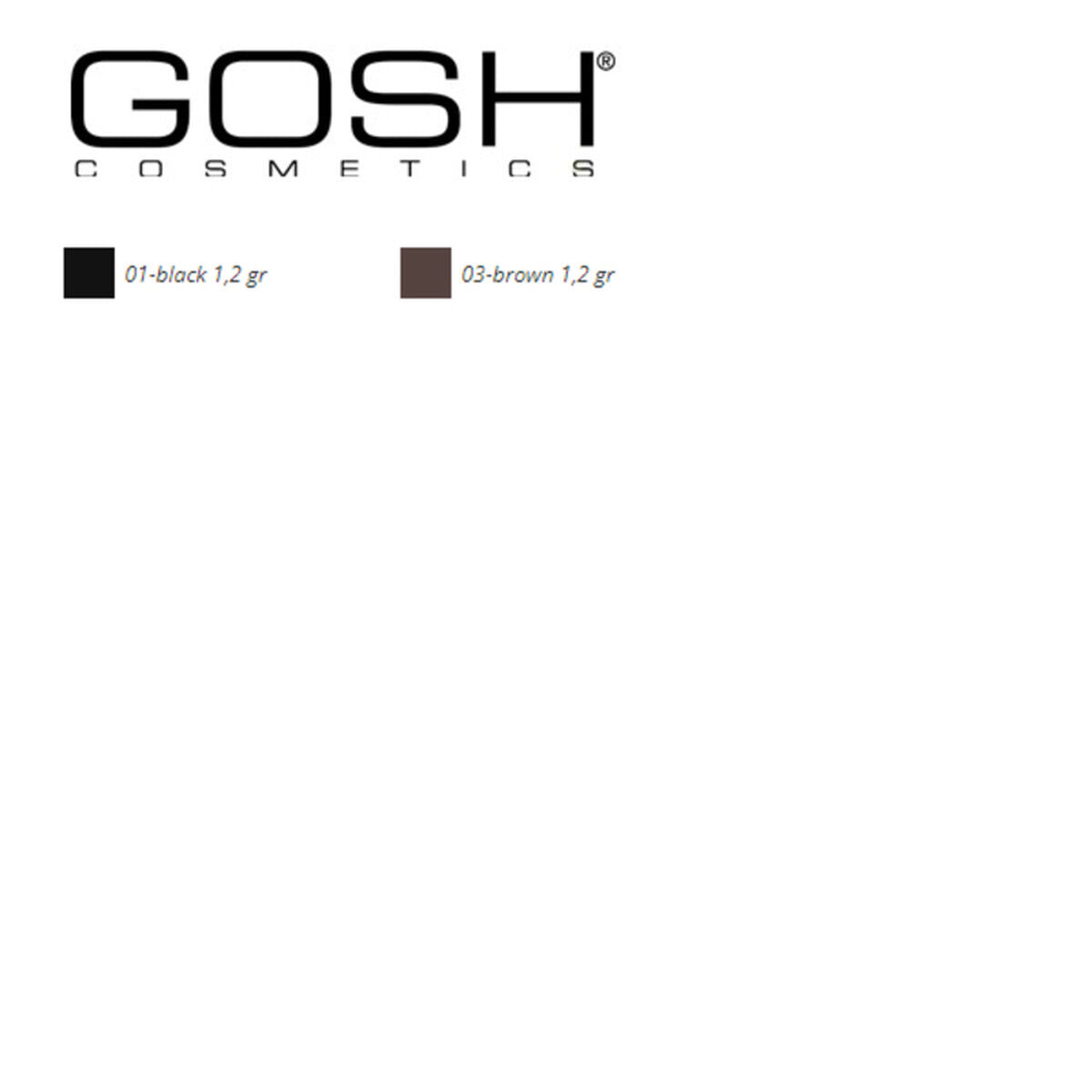 Eyeliner Intense Gosh Copenhagen (1,2 g) -  Beauty, Make-up -  Gosh Copenhagen.