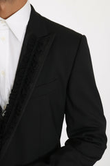 Dolce & Gabbana Black Wool MARTINI Torrero Blazer Jacket -   -  Dolce & Gabbana.