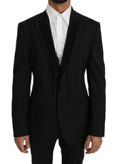 Dolce & Gabbana Black Wool MARTINI Torrero Blazer Jacket -   -  Dolce & Gabbana.
