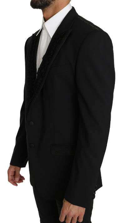 Dolce & Gabbana Black Wool MARTINI Torrero Blazer Jacket -   -  Dolce & Gabbana.