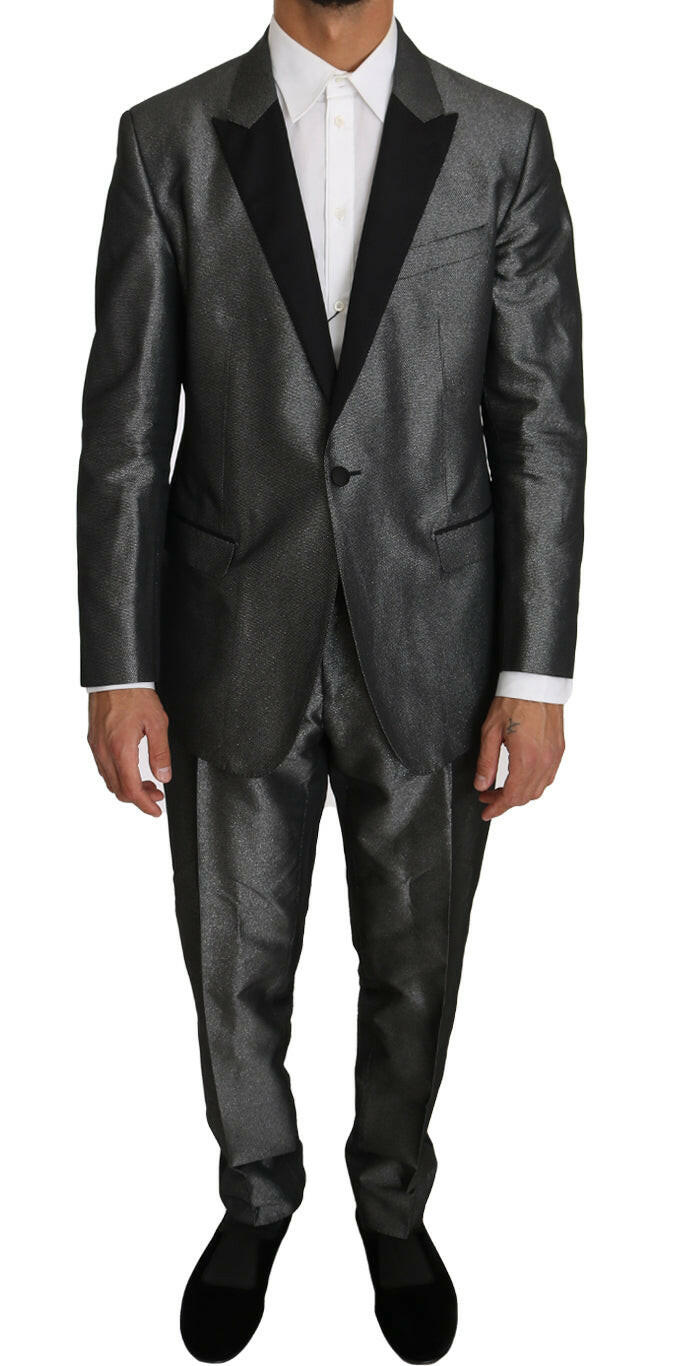 Dolce & Gabbana Gray Patterned MARTINI 2 Piece Suit -   -  Dolce & Gabbana.