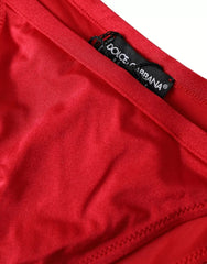 Dolce & Gabbana Red Nylon Stretch Beachwear Swimwear Bottom Bikini -   -  Dolce & Gabbana.