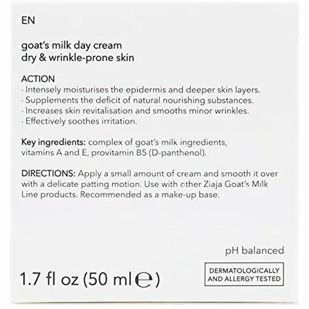 Day Cream Ziaja Leche De Cabra 50 ml Goat's milk -  Beauty, Skin care -  Ziaja.