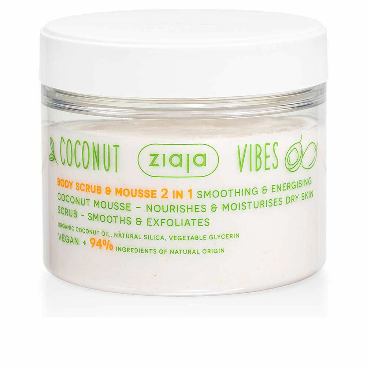 Body Exfoliator Ziaja Coconut & Orange Vibes 270 ml Mousse -  Beauty, Skin care -  Ziaja.