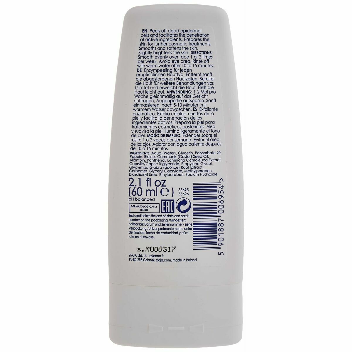 Facial Exfoliator Ziaja Sensitive 60 ml -  Beauty, Skin care -  Ziaja.