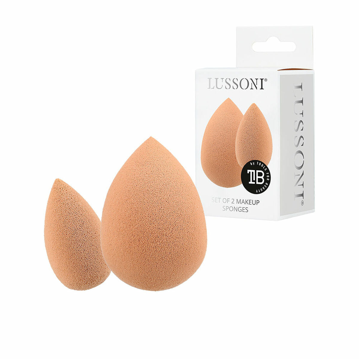 Make-up Sponge Lussoni Esponjas Lote Beige 2 Pieces (2 Units) -  Beauty, Utensils and accessories -  Lussoni.