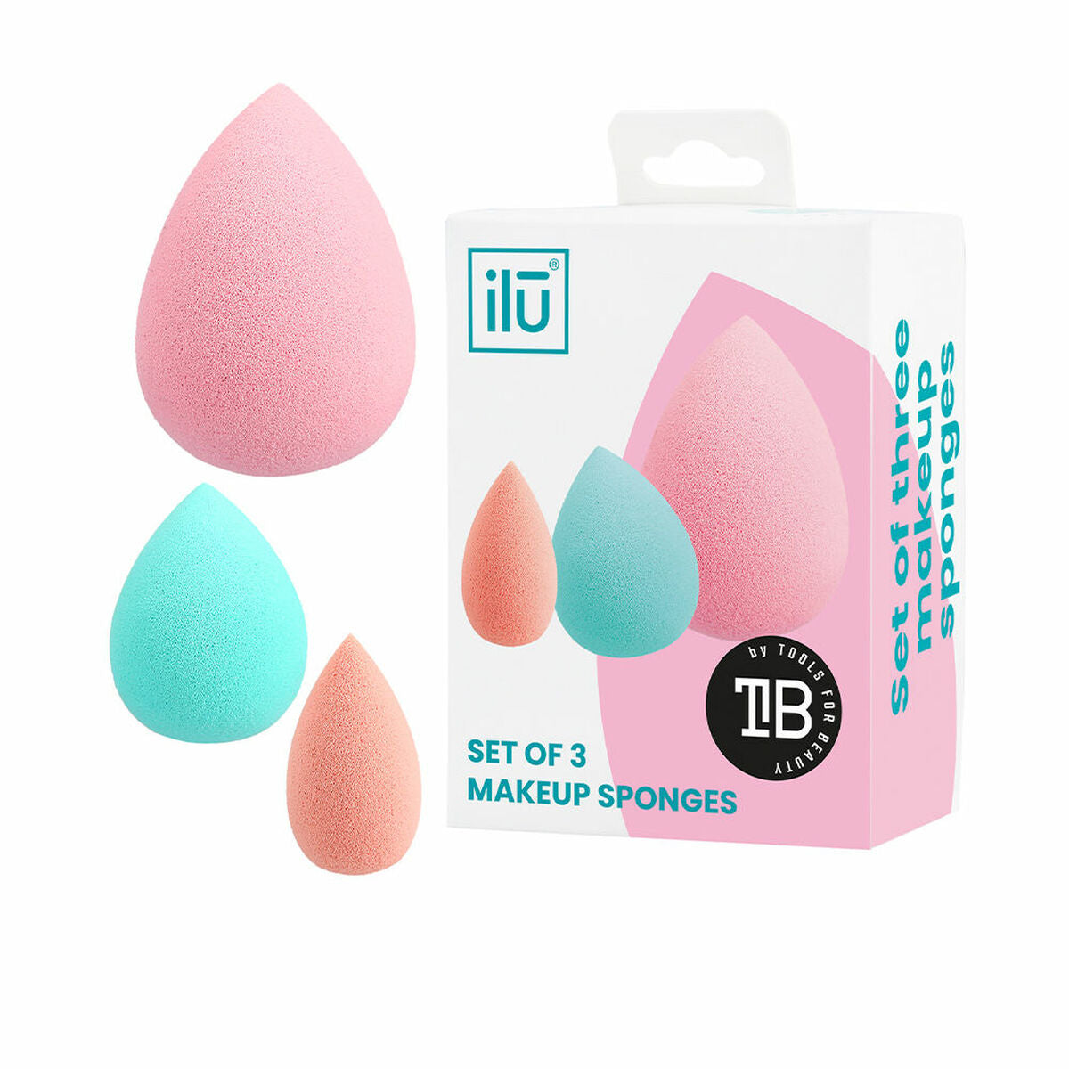 Make-up Sponge Ilū Esponjas Lote Multicolour 3 Pieces -  Beauty, Utensils and accessories -  Ilū.