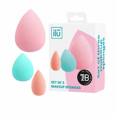 Make-up Sponge Ilū Esponjas Lote Multicolour 3 Pieces -  Beauty, Utensils and accessories -  Ilū.