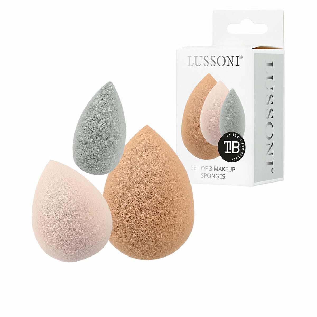 Make-up Sponge Lussoni Esponjas Lote Multicolour 3 Pieces -  Beauty, Utensils and accessories -  Lussoni.