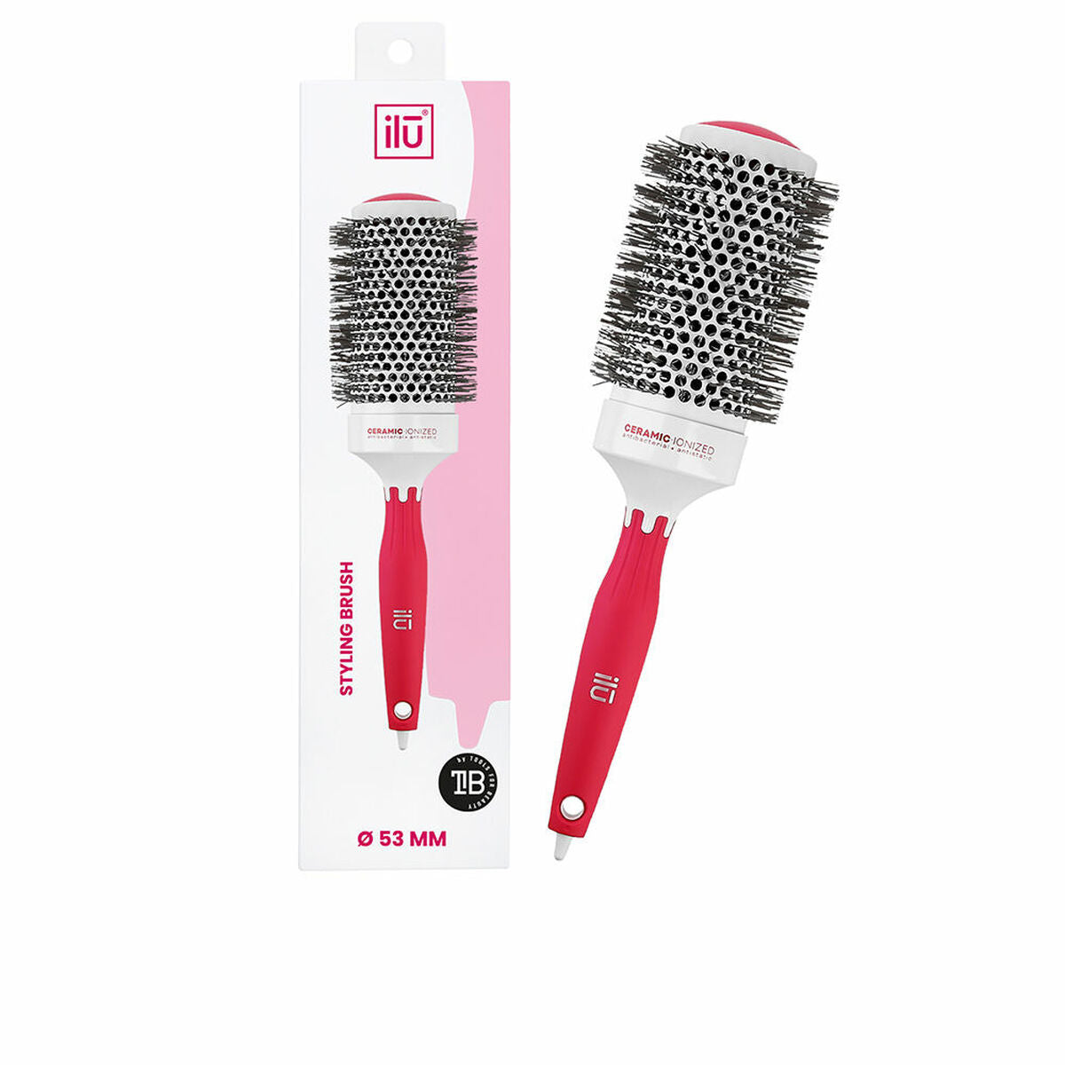 Styling Brush Ilū Styling Pink Ceramic Ø 53 mm -  Beauty, Hair care -  Ilū.