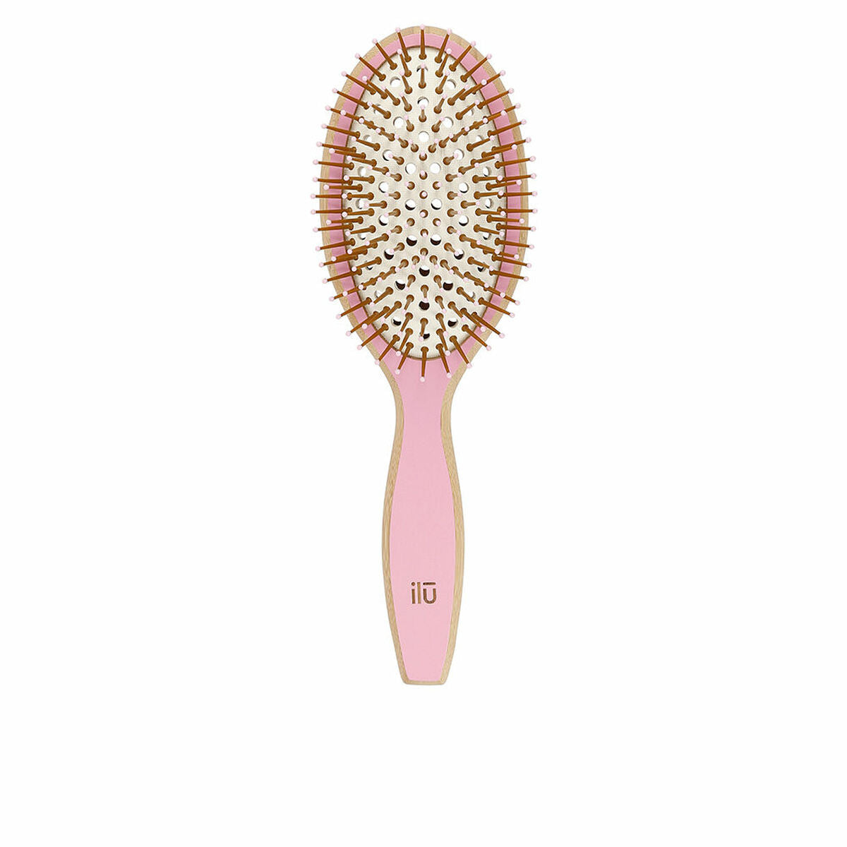 Detangling Hairbrush Ilū Bamboom Pink Oval -  Beauty, Hair care -  Ilū.