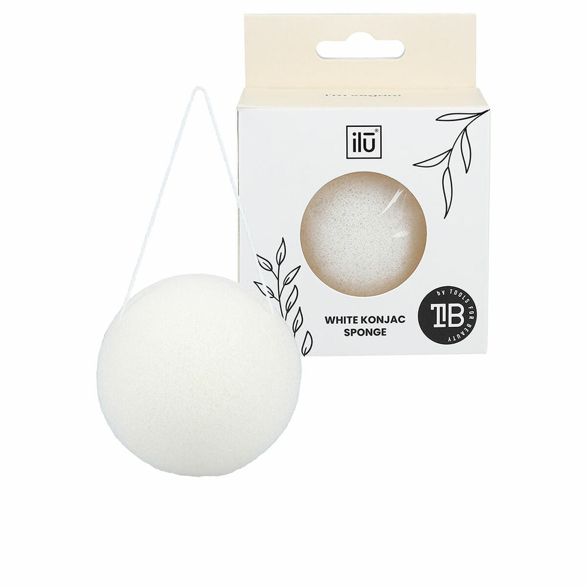 Exfoliating Facial Sponge Ilū Konjac White (1 Unit) -  Beauty, Skin care -  Ilū.