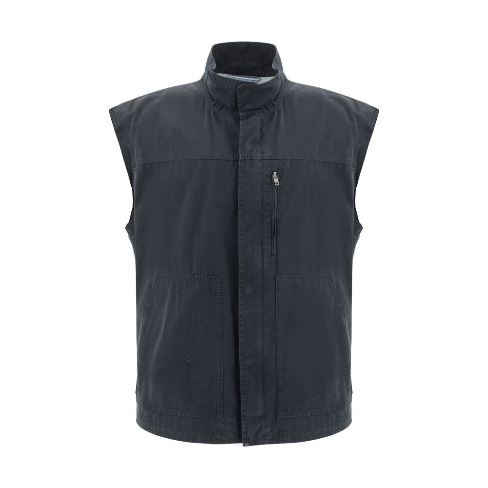 MM6 Double Woven Vest -   -  MM6.