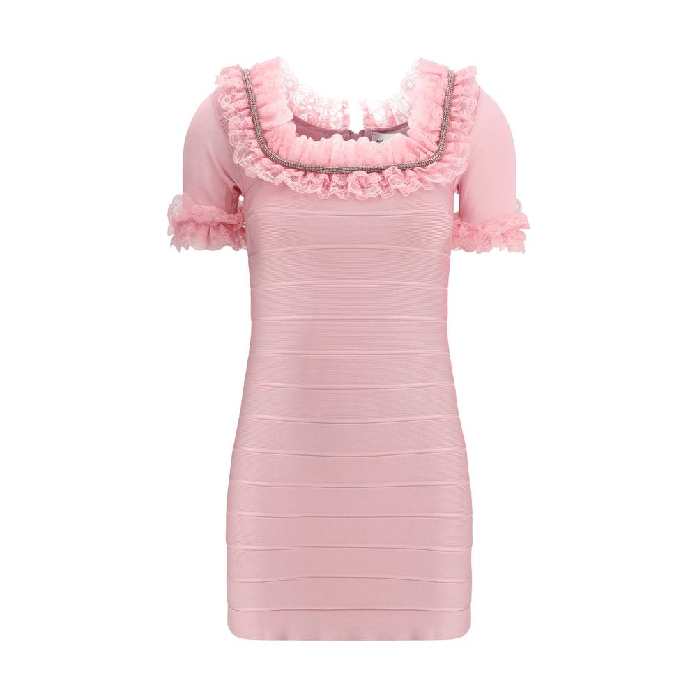 Self-Portrait Ruffle Knit Mini Dres -   -  Self-Portrait.