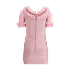 Self-Portrait Ruffle Knit Mini Dres -   -  Self-Portrait.