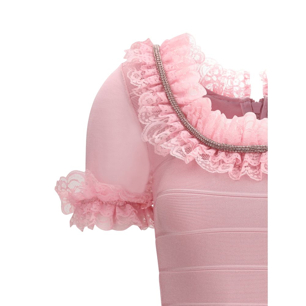 Self-Portrait Ruffle Knit Mini Dres -   -  Self-Portrait.