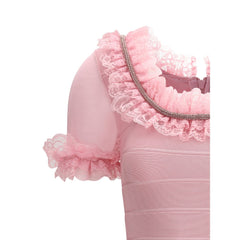 Self-Portrait Ruffle Knit Mini Dres -   -  Self-Portrait.