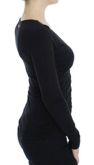Versace Jeans Black Stretch Longsleeve Sweater -   -  Versace Jeans.