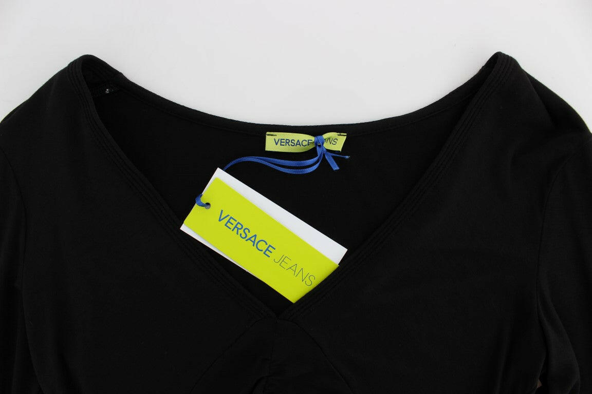 Versace Jeans Black Stretch Longsleeve Sweater -   -  Versace Jeans.