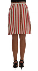 Dolce & Gabbana Multicolor Portofino Stripes Cotton Midi Skirt -   -  Dolce & Gabbana.