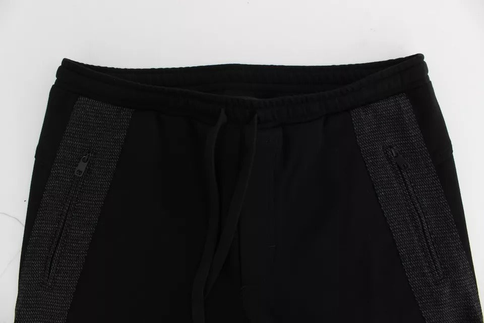 Dolce & Gabbana Black Gray Wool Casual Trousers Stripe Pants -   -  Dolce & Gabbana.