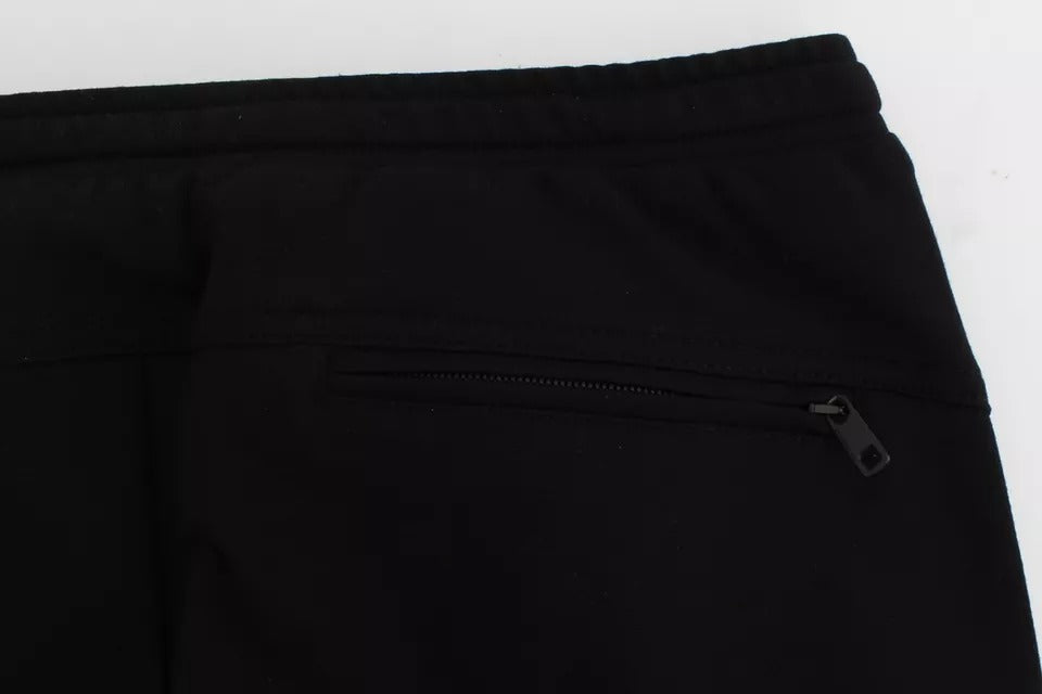 Dolce & Gabbana Black Gray Wool Casual Trousers Stripe Pants -   -  Dolce & Gabbana.