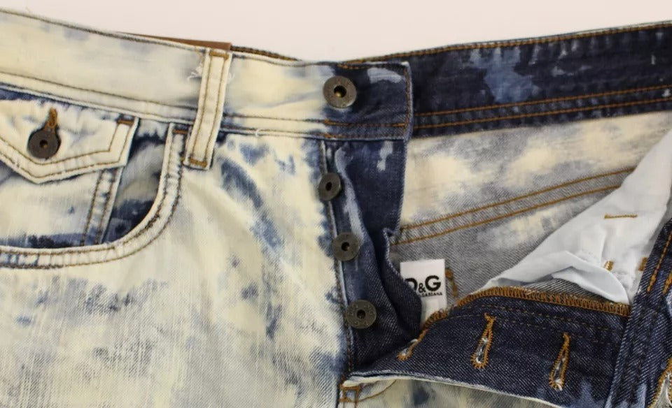 Dolce & Gabbana Blue D&G Cotton Washed Jeans Denim Shorts -   -  Dolce & Gabbana.