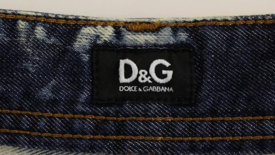 Dolce & Gabbana Blue D&G Cotton Washed Jeans Denim Shorts -   -  Dolce & Gabbana.