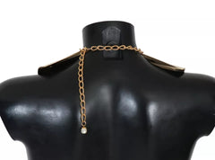 Dolce & Gabbana Gold Bow Crystal Embellished Runway Collar Necklace -   -  Dolce & Gabbana.