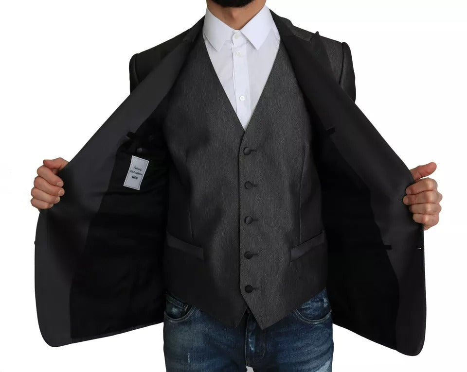 Dolce & Gabbana Gray MARTINI 2 Piece Vest Coat Blazer -   -  Dolce & Gabbana.
