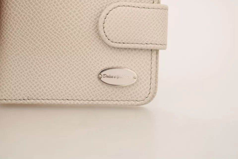 Dolce & Gabbana White Dauphine Leather Condom Case Holder Pocket Wallet -   -  Dolce & Gabbana.