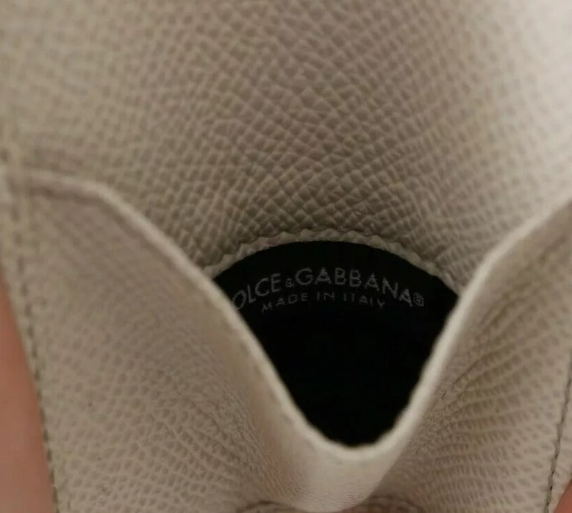 Dolce & Gabbana White Dauphine Leather Condom Case Holder Pocket Wallet -   -  Dolce & Gabbana.