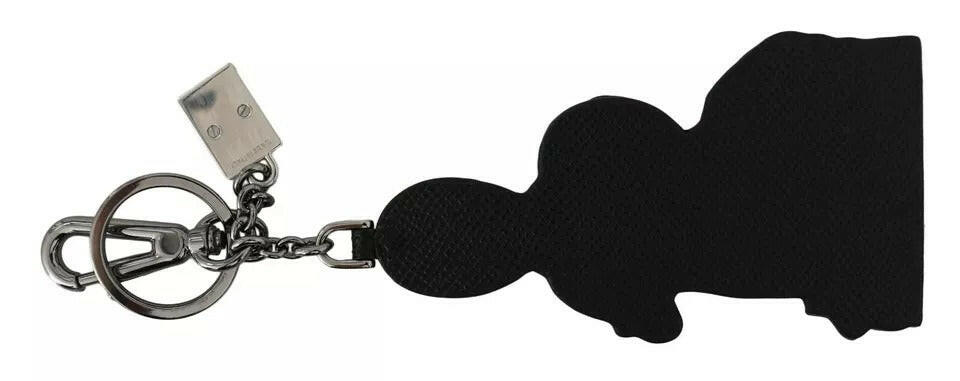 Dolce & Gabbana Silver Leather Dominico Stefano #DGFAMILY Logo Badge Keychain -  Men´s Keychains -  Dolce & Gabbana.