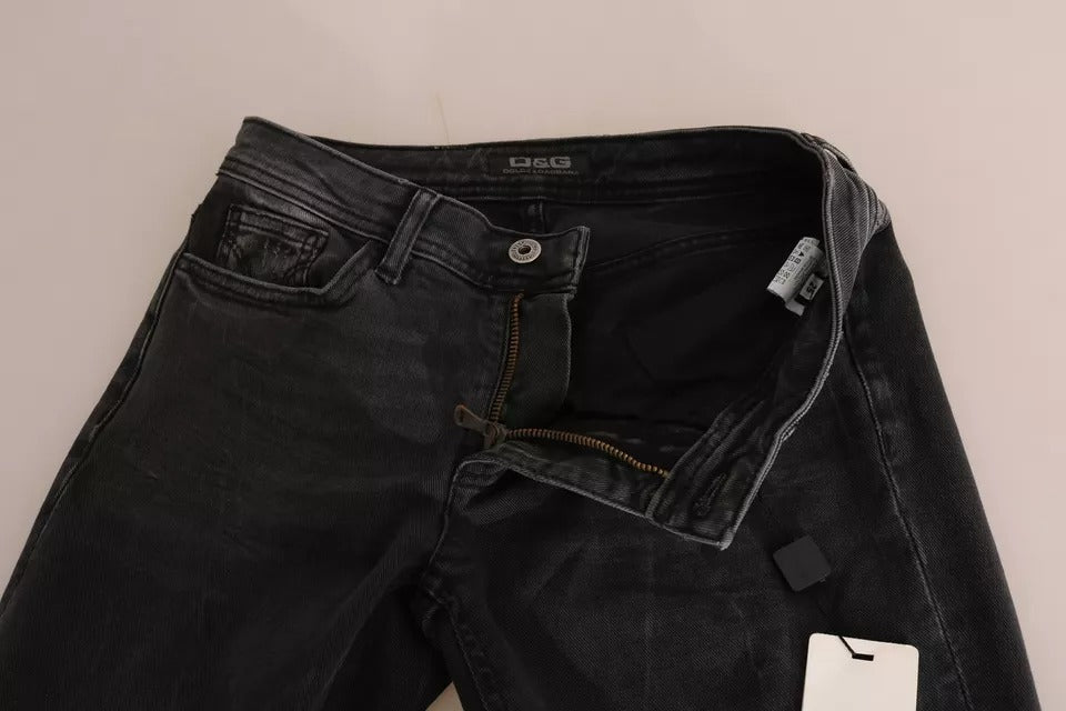 Dolce & Gabbana Black Slim Fit Cotton Jeans D&G Pants -   -  Dolce & Gabbana.