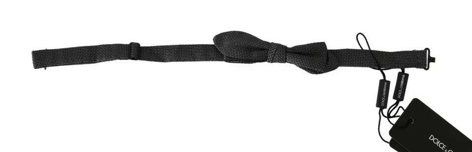 Dolce & Gabbana Gray Silk Patterned Mens Necktie Bow Tie -  Neckties, Men -  Dolce & Gabbana.