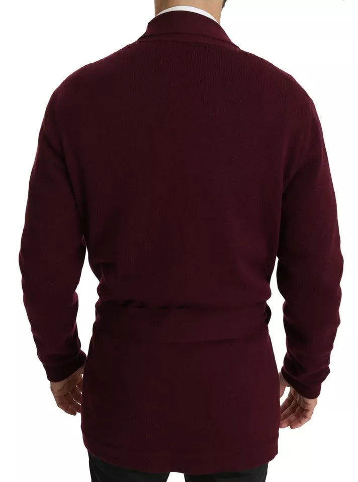 Dolce & Gabbana Bordeaux Cashmere Crown Cardigan Sweater -   -  Dolce & Gabbana.