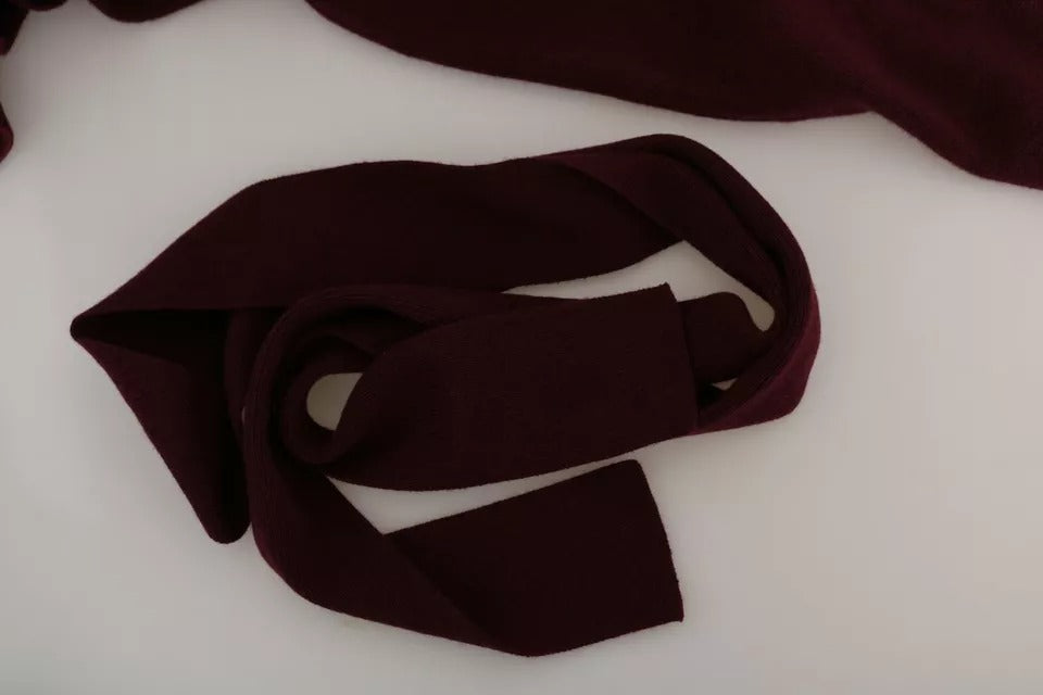 Dolce & Gabbana Bordeaux Cashmere Crown Cardigan Sweater -   -  Dolce & Gabbana.