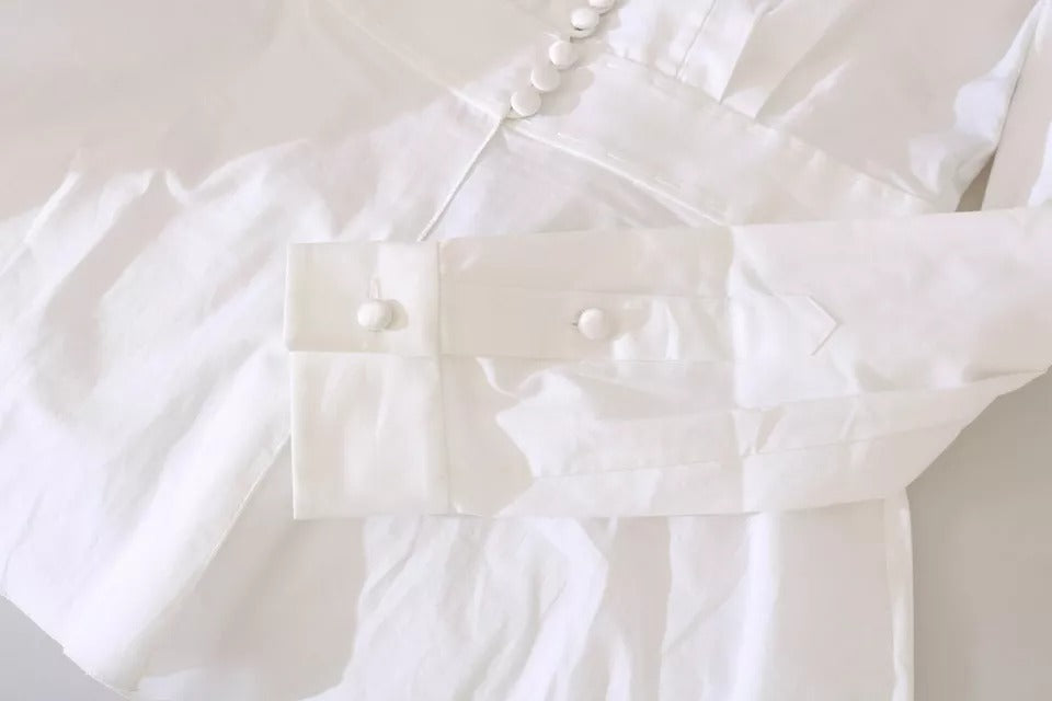 Dolce & Gabbana Black White Decorative Buttons Tops Shirt Blouse -   -  Dolce & Gabbana.