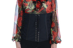 Dolce & Gabbana Black Stretch Corset Waist Strap Belt -   -  Dolce & Gabbana.