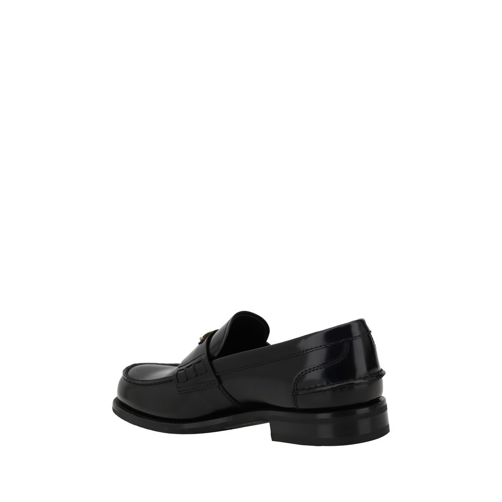 Prada Triangular plaque Loafers -   -  Prada.