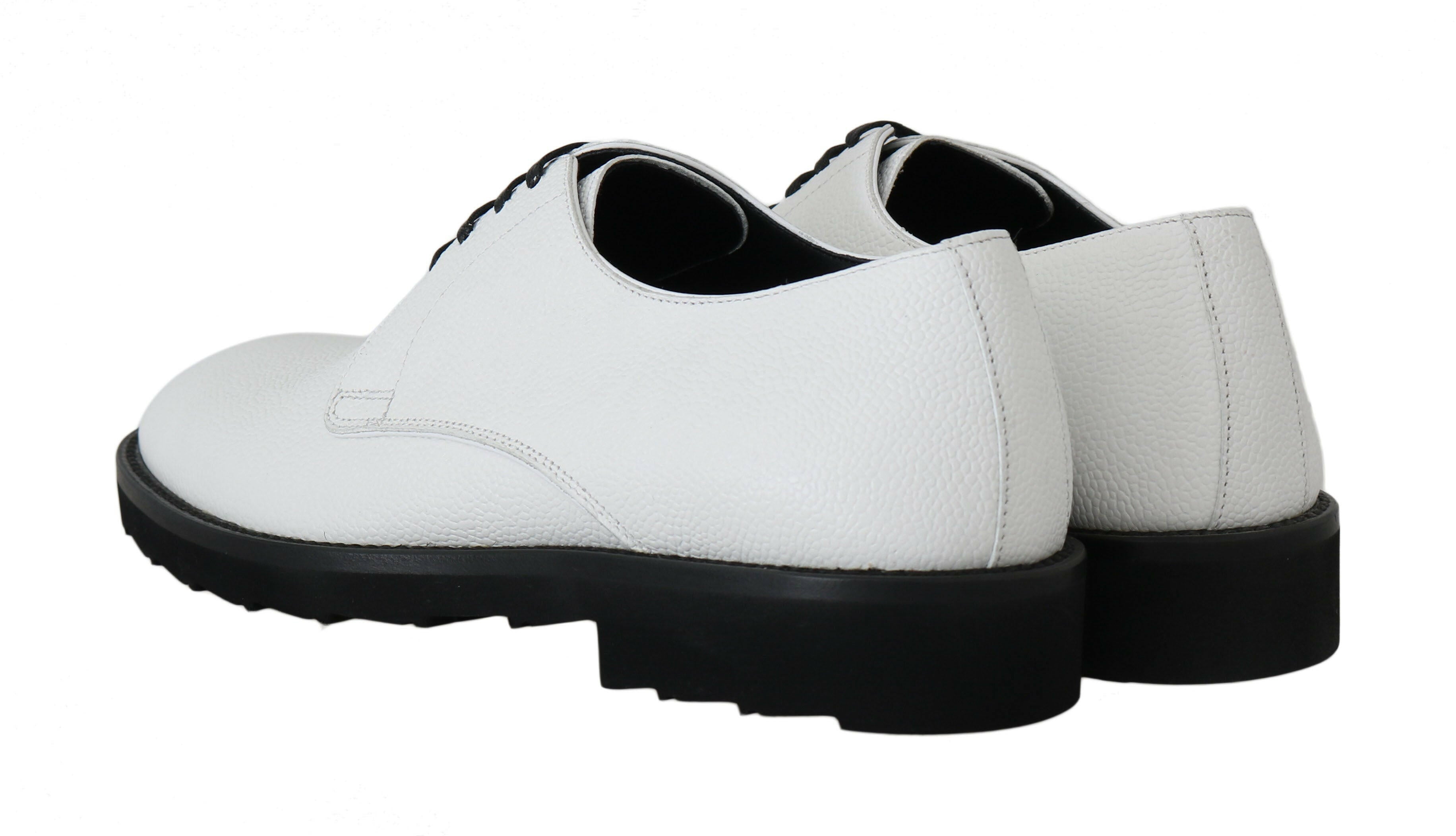 Dolce & Gabbana White Leather Derby Dress Formal Shoes -   -  Dolce & Gabbana.