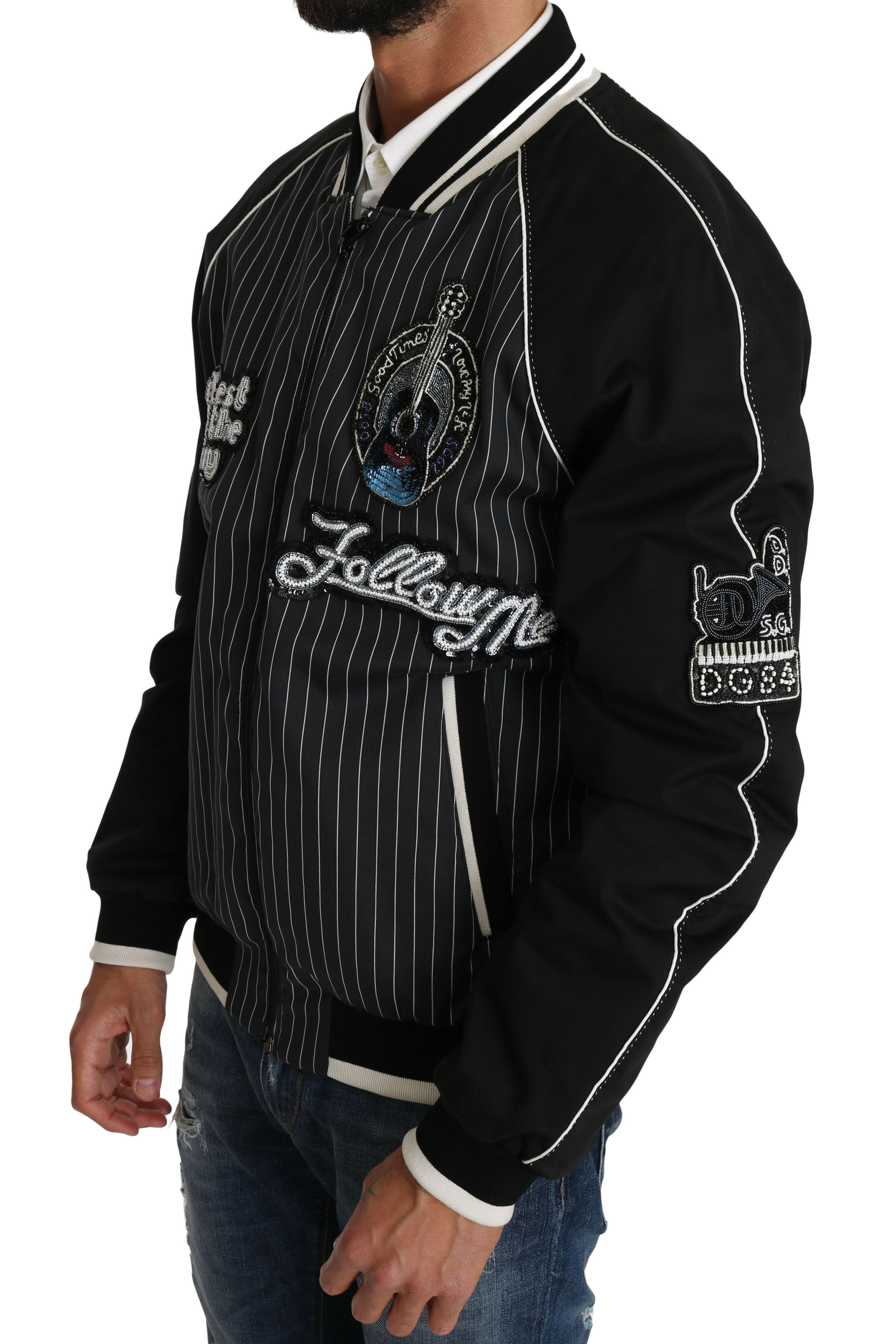 Dolce & Gabbana Black DD58 SG62 Sequined Beaded Jacket -   -  Dolce & Gabbana.